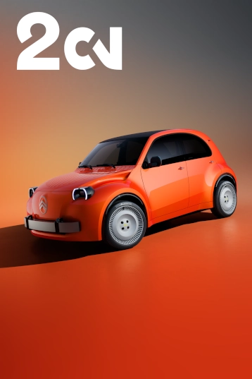 Front three-quarter view Citroën 2CV Concept showcasing iconic heritage design and modern reinterpretation of a legendary model